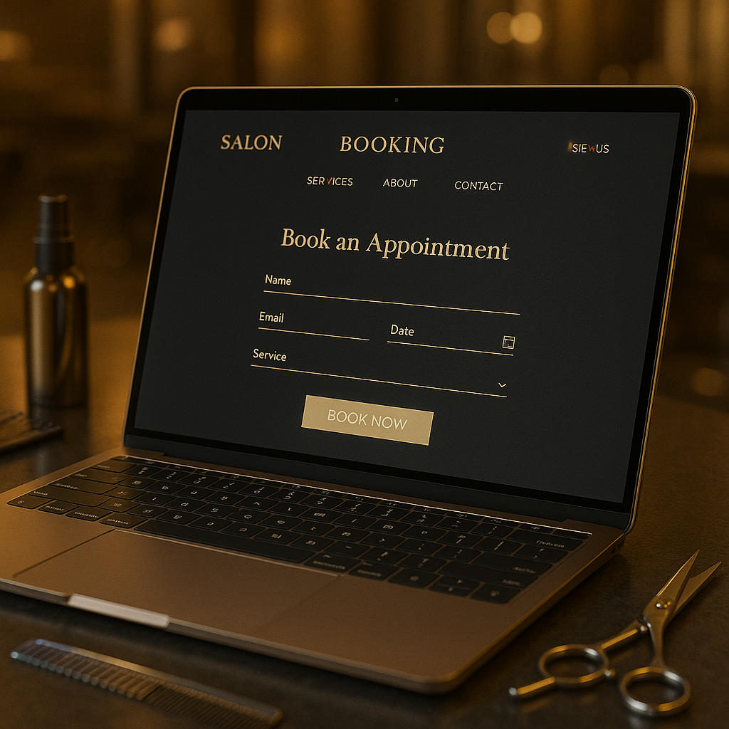 Salon Booking Interface Kit